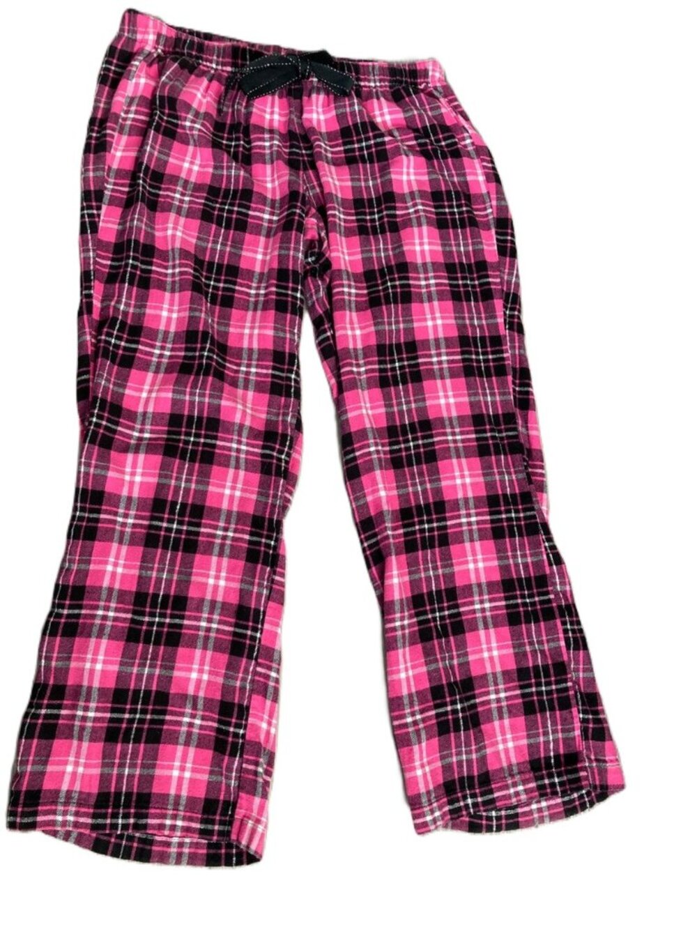 Old Navy Plaid Pink Black Silver Flannel Pajama Pants – Size Large